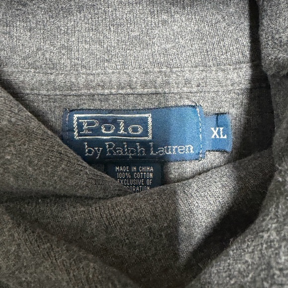 Ralph Lauren Gray Shawl-Collar Turtleneck Sweater - Picture 3 of 3